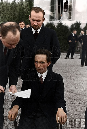 Goebbels Scowling at Alfred Eisenstaedt