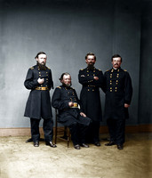 General William Ward and Staff (Benjamin Harris on Left) - DP248334