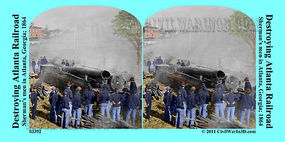 03392 - Destroying Atlanta Railroad; Sherman's men in Atlanta, Georgia; 1864 [LC-DIG-cwpb-03392]