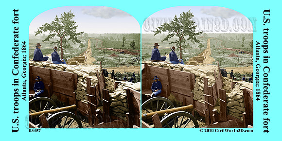 03357 - U.S. troops in Confederate fort; Atlanta, Georgia; 1864 [LC-DIG-cwpb-03357 ]