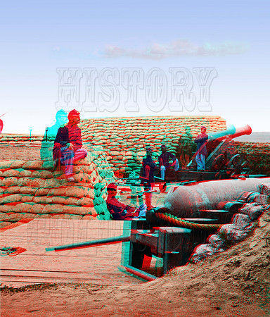 01693 - Sandbag Fortifications; Soldiers in Confederate battery, Yorktown, VA [LC-DIG-cwpb-01693 ]