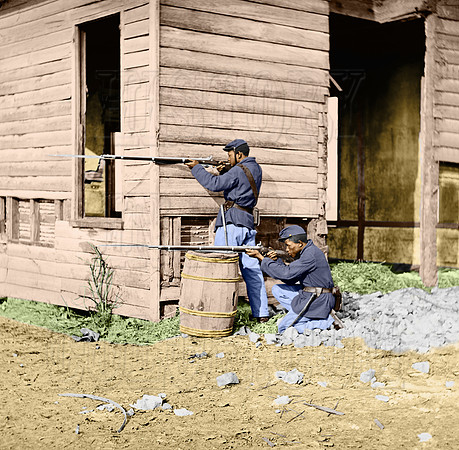 01930 - Colored troops stationed; near Dutch Gap Canal, Virginia, Nov. 1864 [LC-DIG-cwpb-01930]