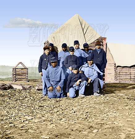 02019 - Soldier Group in Winter Camp; Unknown Location [LC-DIG-cwpb-02019]