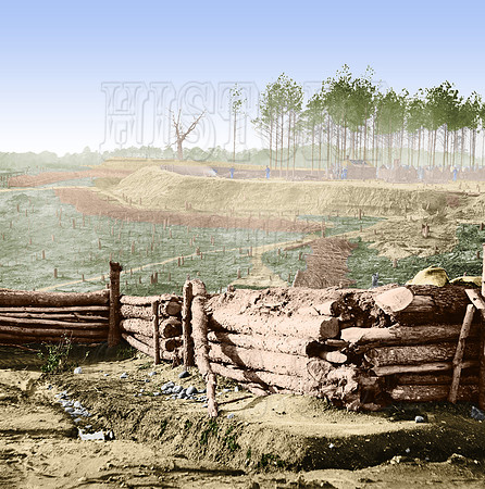 02027 - Federal earthworks left of line; Bermuda Hundred, VA; 1864 (LC-DIG-cwpb-02027)
