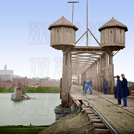 02091 - Fortified bridge; Cumberland River, Nashville, TN, 1864 [LC-DIG-cwpb-02091]