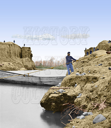 02192 - View of Completed Canal, Dutch Gap Canal, Virginia, April 1865 (LC-DIG-cwpb-02192)