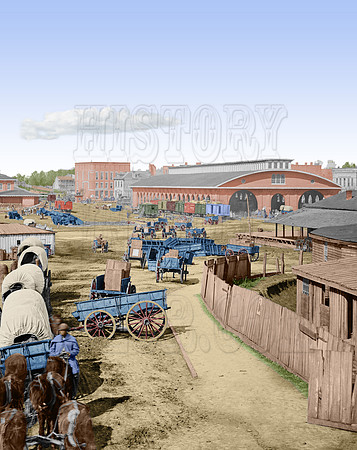 02220 - Railroad Depot; A Nearer View; Atlanta, Ga; November 1864 (LC-DIG-cwpb-02220)