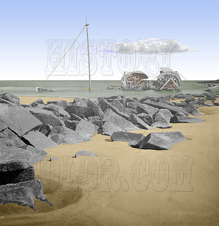 02974 - Wreck of Blockade-Runner; Sullivan's Island, SC; 1865 [LC-DIG-cwpb-02974]