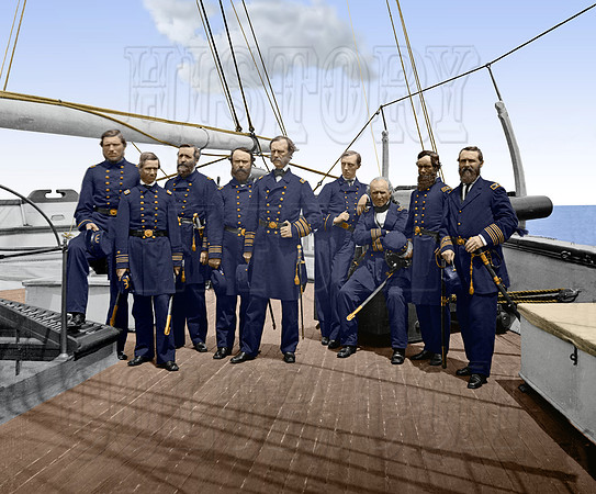 02978 - Rear Admiral John Dahlgren; and staff aboard USS PAWNEE; Charleston SC [LC-DIG-cwpb-02978]