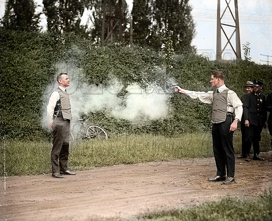 W.H. Murphy & Associate Demonstrating Their Bulletproof Vest