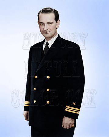 Lyndon B Johnson in Navy Uniform - 1942