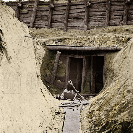 02576 - Entrance to mine in Fort Mahone, intended to undermine Fort Sedgwick", Petersburg, Va