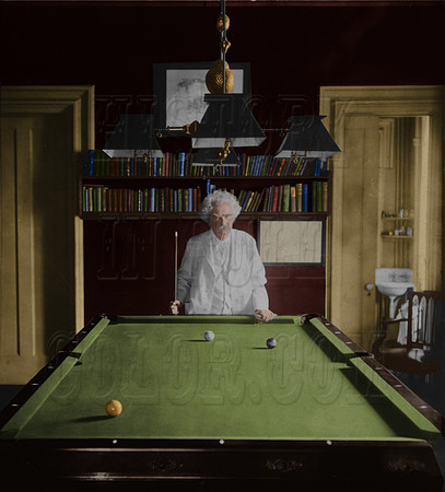 Samuel Clemens (Mark Twain) at his home - 3g06687