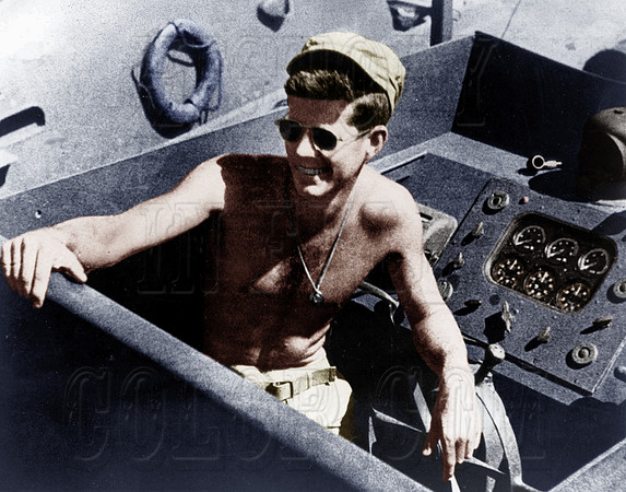 I10097 -John F. Kennedy, in the cockpit of PT109