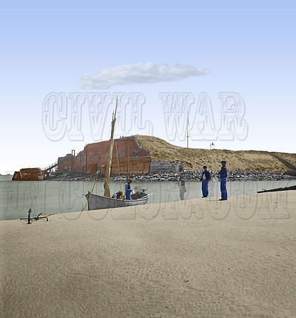 02452 - View of Fort Sumter; From the sand bar, Charleston, SC 1865 [LC-DIG-cwpb-02452]