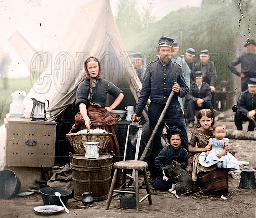 Washington, District of Columbia. Tent life of the 31st Penn. Inf. (later, 82d Penn. Inf.) at Queen's farm, vicinity of Fort Slocum
