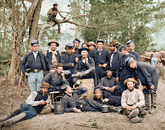 Yorktown, Virginia (vicinity). Servants of officers of staff. (The Beef-killers of the army) Camp Winfield Scott