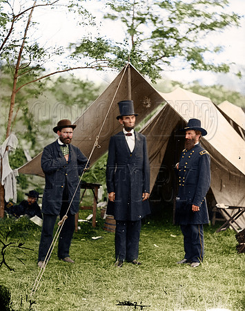 Pinkerton, Lincoln, & McClerland on the Antietam Battlefield