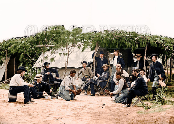 Petersburg, Virginia. Cock fighting at Gen. Orlando B. Willcox's headquarters