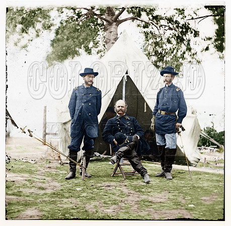 Major General Ambrose Burnside (Seated)