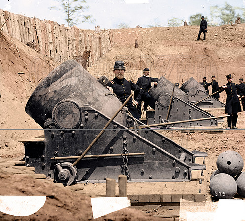 Yorktown, Virginia. Battery No. 4 mounting 13-inch mortars. South end