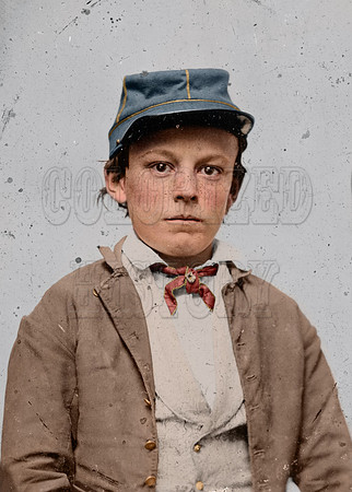 Young unidentified soldier of the Confederate Army wearing an infantry uniform, circa 1861-1865