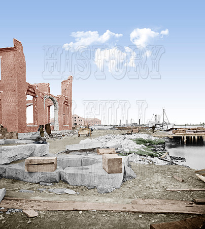 Ruined buildings at Gosport Navy Yard, Norfolk, Va.