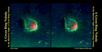 In the Blackest Night, a Green Ring Nebula  - PIA14104