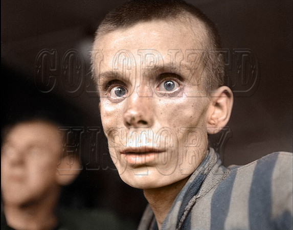18 year old Russian boy being liberated from Dachau
