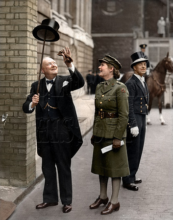 Winston Churchill with his daughter Mary, in London,1943