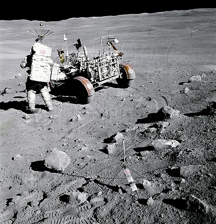 Apollo 16 Astronaut Charles M. Duke Lunar Rover Descartes - GPN-2000-001123