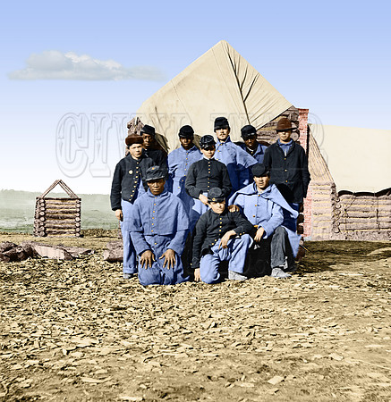 02019 - Soldier Group in Winter Camp; Unknown Location [LC-DIG-cwpb-02019]